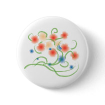 Airbrush and Painting Style Blooms buttons by White_Wedding Airbrush and Painting Style Blooms buttons