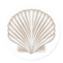 Airbrush Style Seashell Round Stickers