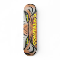 Airbrush Tiger Eyes Skateboard