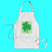 airbrushed shamrock aprons