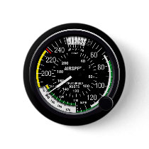 Aircraft Airspeed Indicator Gauge Pinback Buttons