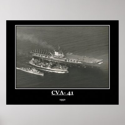 Aircraft Carrier CVA-41 in 1950 Posters by militaryshields