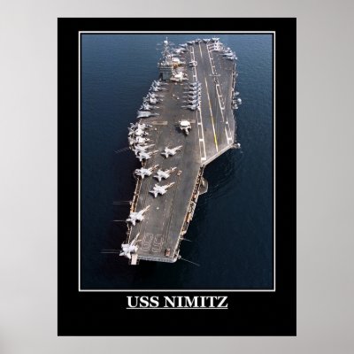 Aircraft Carrier Nimitz Print by militaryshields