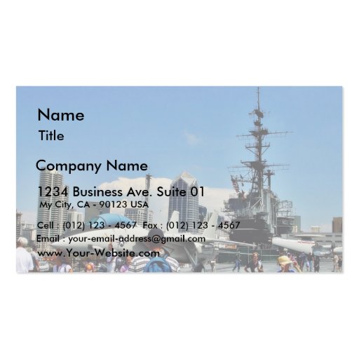 Aircraft Carrier Ship Business Cards (front side)