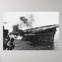 Aircraft carrier USS Franklin (CV-13) Pearl Harbor Print
