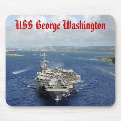 Aircraft Carrier USS George Washington Mousepad by Modest_Mouse