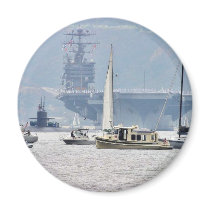Aircraft Carriers Bay Ships Boats Fridge Magnet