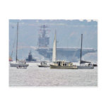 Aircraft Carriers Bay Ships Boats Post Card