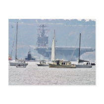 Aircraft Carriers Bay Ships Boats Post Card