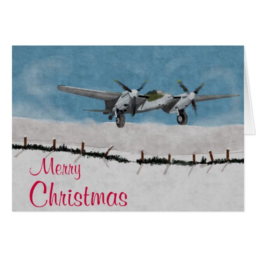 Aircraft Christmas Greetings Card | Zazzle