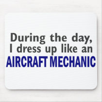 Aircraft Mechanic During The Day Mouse Pads