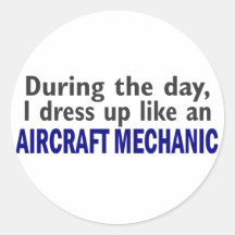 Aircraft Mechanic During The Day Stickers