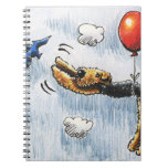 Aire-Balloon Airedale Terrier Spiral Notebooks