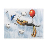 Aire-Balloon Airedale Terrier Post Card