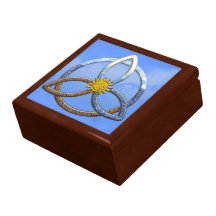 Aire de mar de la tierra Triquetra Cajas De Joyas