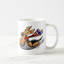 Aire-Sledding Airedale Terrier Mugs