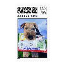 Airedale Airemail postage by Miss_Barbara Airedale Airemail postage