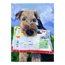 Airedale Airemail Poster. posters by Miss_Barbara Airedale Airemail Poster. posters