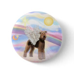 Airedale Angel Button