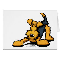 Airedale at Play Cards