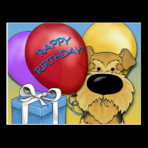 Airedale Birthday Postcard postcards