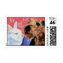 Airedale Bunny Postage postage by Miss_Barbara Airedale Bunny Postage postage