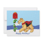 Airedale Christmas Dale Mail Personalized Invitation
