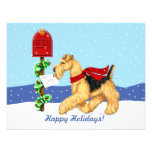 Airedale Christmas Dale Mail Personalized Invitation