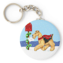 Airedale Christmas Dale Mail Key Chains