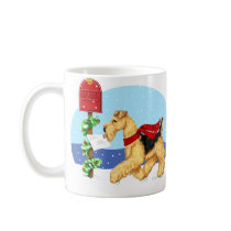 Airedale Christmas Dale Mail Coffee Mugs