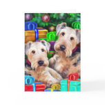 Airedale Christmas Open Now Greeting Cards