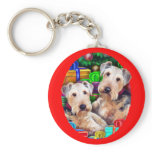 Airedale Christmas Open Now Key Chains