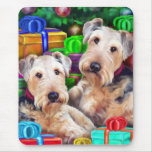 Airedale Christmas Open Now Mouse Mats