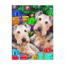Airedale Christmas Open Now Post Cards