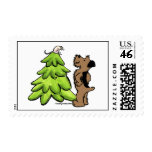Airedale Christmas Postage Stamp
