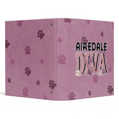 Airedale DIVA 3 Ring Binder by FrankzPawPrintz
