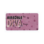 Airedale DIVA Personalized Address Label