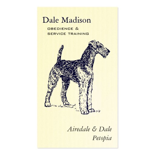 Airedale Dog Business Business Card Template