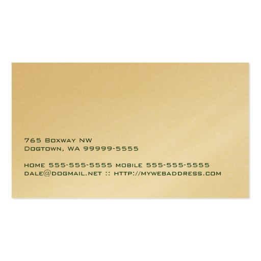 Airedale Dog Business Business Card Templates (back side)