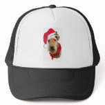 Airedale In Santa Hat