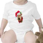 Airedale In Santa Hat Tee Shirts