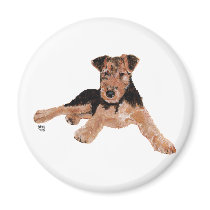 Airedale, Lakeland, Welsh Terrier Pup magnets by MaggieRossAiredales Airedale, Lakeland, Welsh Terrier Pup magnets
