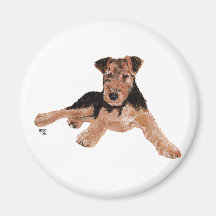Airedale, Lakeland, Welsh Terrier Pup Fridge Magnets