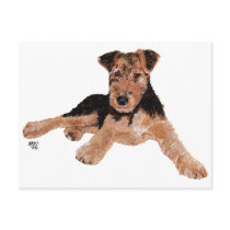 Airedale, Lakeland, Welsh Terrier Pup Post Cards