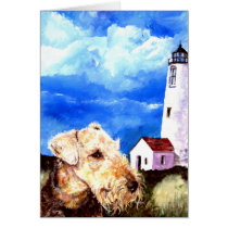 Airedale Lighthouse Card by Miss_Barbara Airedale Lighthouse Card