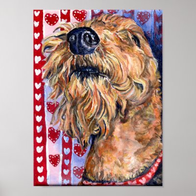 Airedale Love Poster by Miss_Barbara