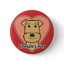 Airedale Lover buttons by dogcartoons Airedale Lover buttons