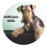 AIREdale MAIL Round Stickers