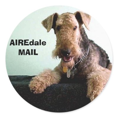 AIREdale MAIL Round Stickers by Sneakerdog