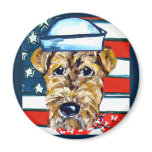 Airedale Navy Refrigerator Magnets